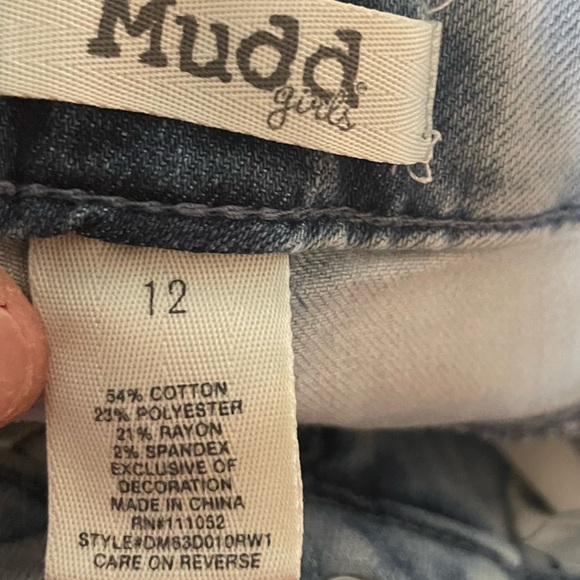 Mudd Jeans Girls Size 12 Skinny Adjustable‎ Waist Light Wash  27x8x25.5 - Picture 4 of 4